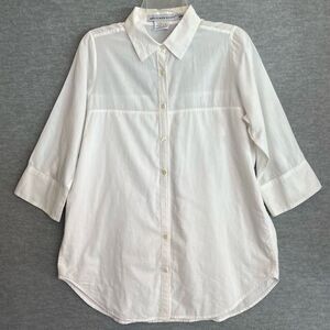 Gretchen Scott Lightweight Cotton Tunic Top Womens Medium Minimalist Old Money